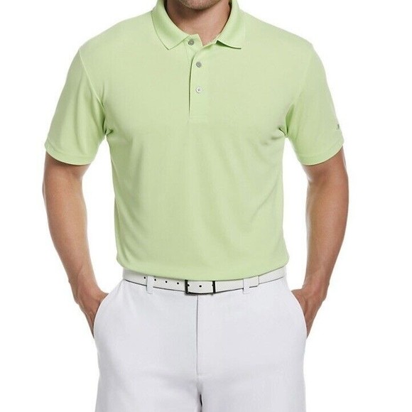 NWT Men’s Grand Slam Performance Off Course Golf Polo UPF 50 Neon Green Sz XL - Picture 3 of 16